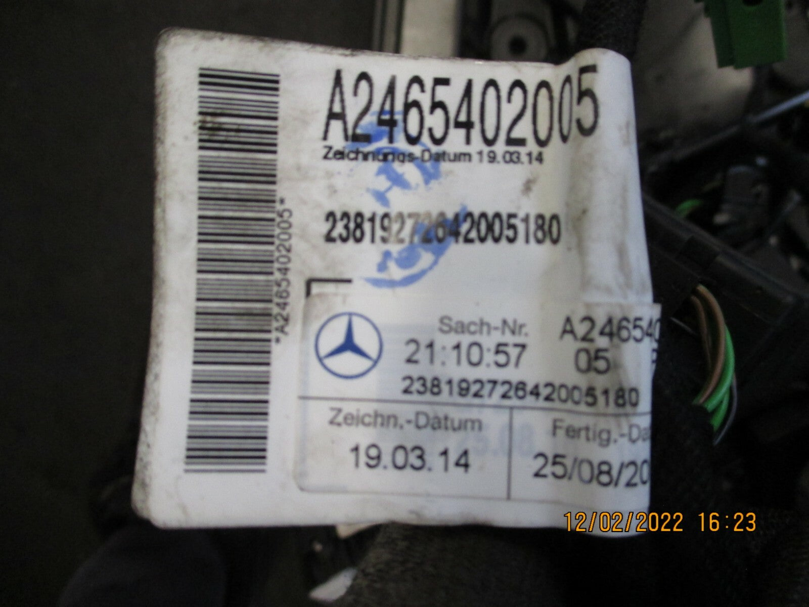 MERCEDES-BENZ A-CLASS 2016 MK3 W176 OSF FRONT DRIVER SIDE INNER DROP PANEL