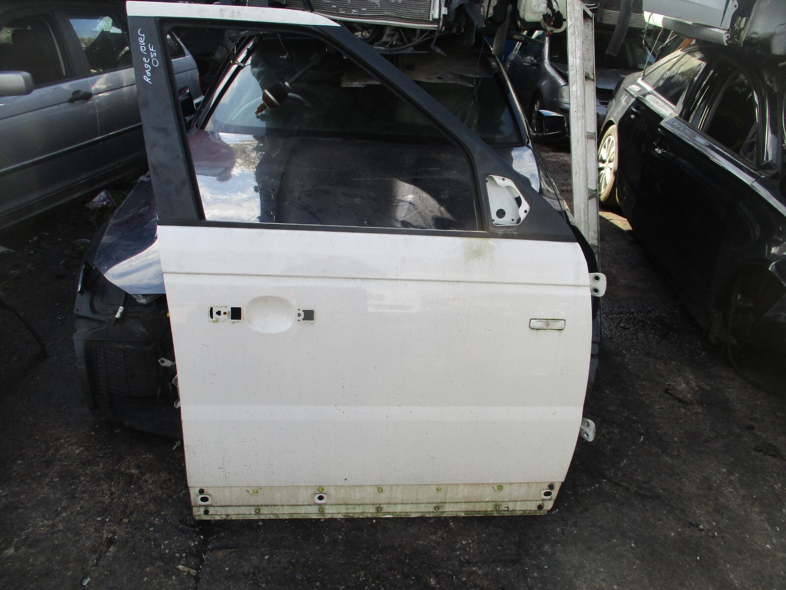 2009 RANGE ROVER SPORT l320 OSF DRIVER SIDE FRONT BARE DOOR ALASKA WHITE LRC 909