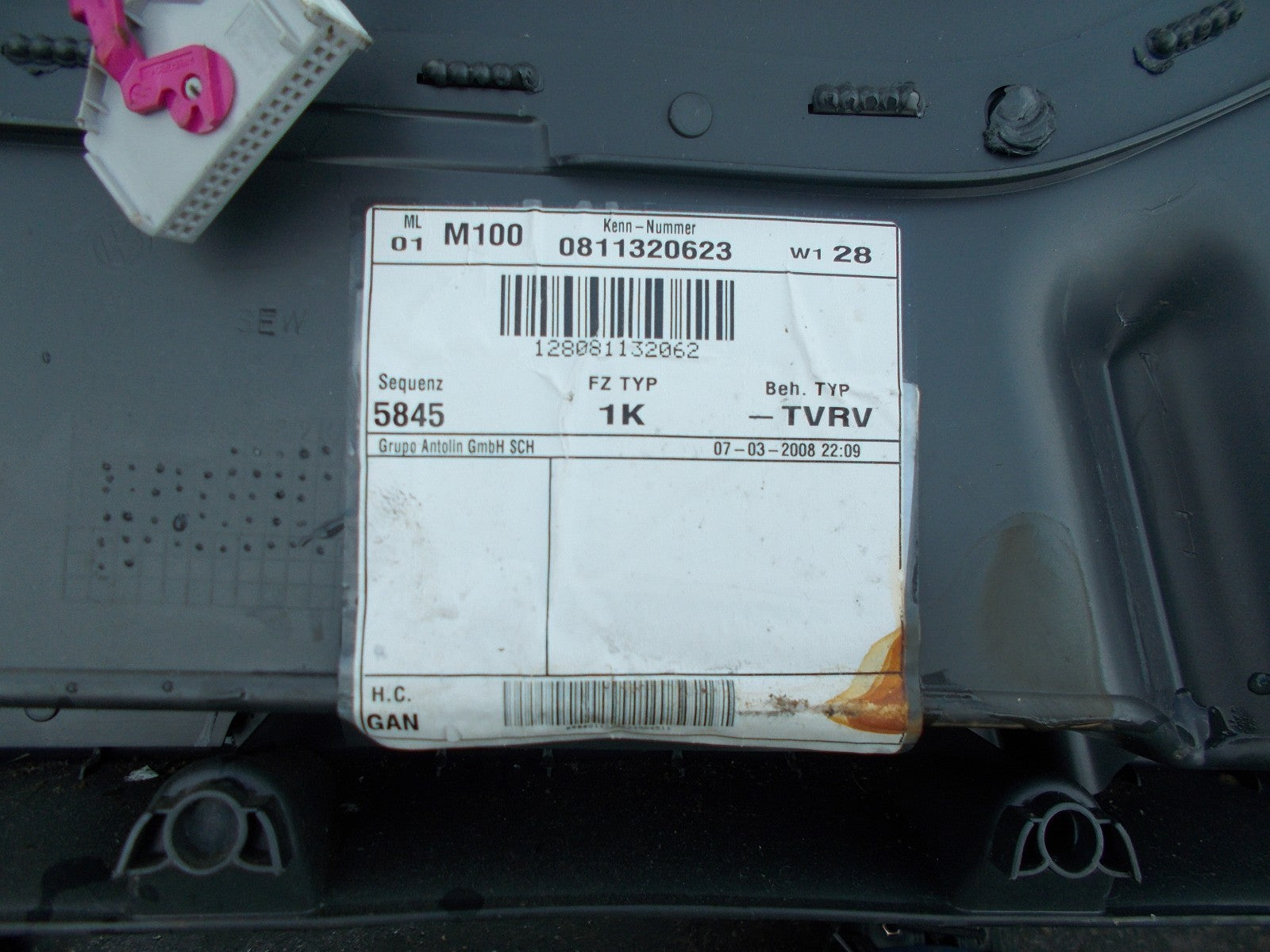 2009 VW GOLF OSF DRIVERS SIDE FRONT DOOR CARD 1K4867012FCTRS
