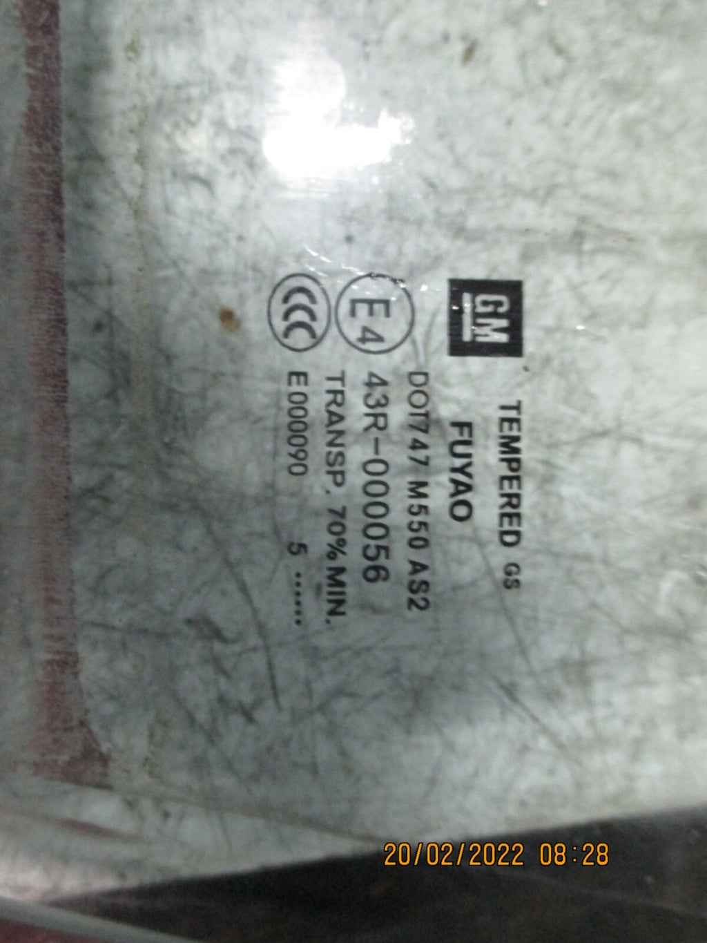 VAUXHALL INSIGNIA A 2014 NSF FRONT PASSENGER SIDE WINDOW GLASS