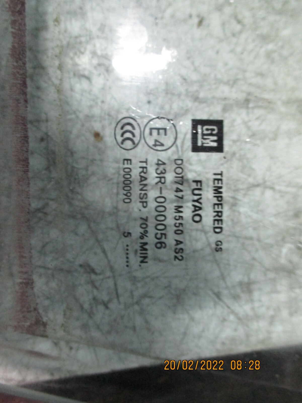 VAUXHALL INSIGNIA A 2014 NSF FRONT PASSENGER SIDE WINDOW GLASS