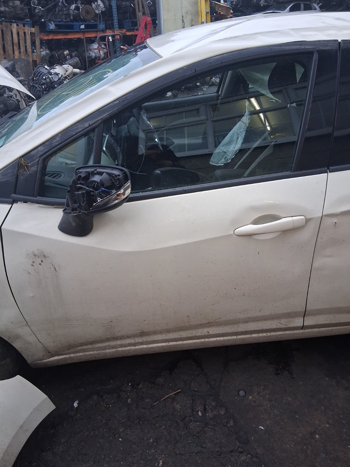 2018 NISSAN MICRA K14 NSF PASSENGER SIDE FRONT LEFT BARE DOOR IVORY D16