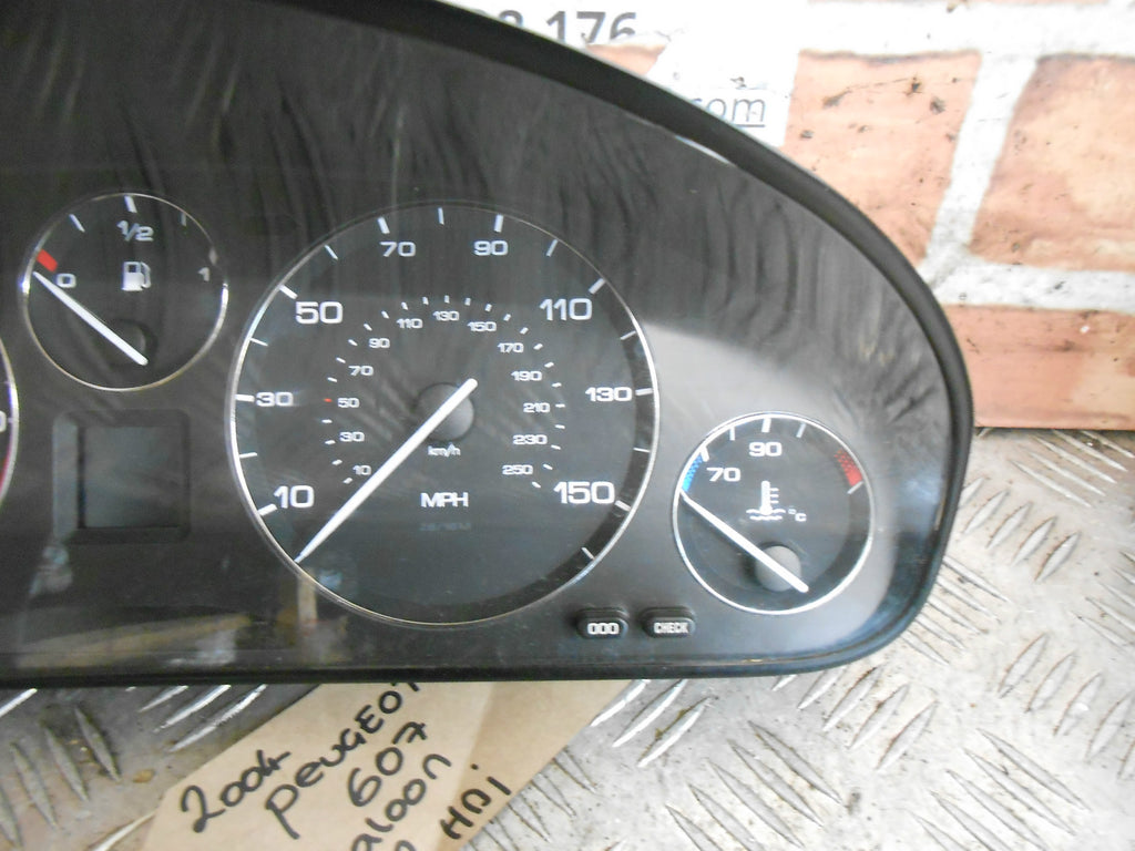 PEUGEOT 607 2004 2.2 HDI SEMI AUTOMATIC CLOCKS SPEEDO INSTRUMENT CLUSTER BLACK