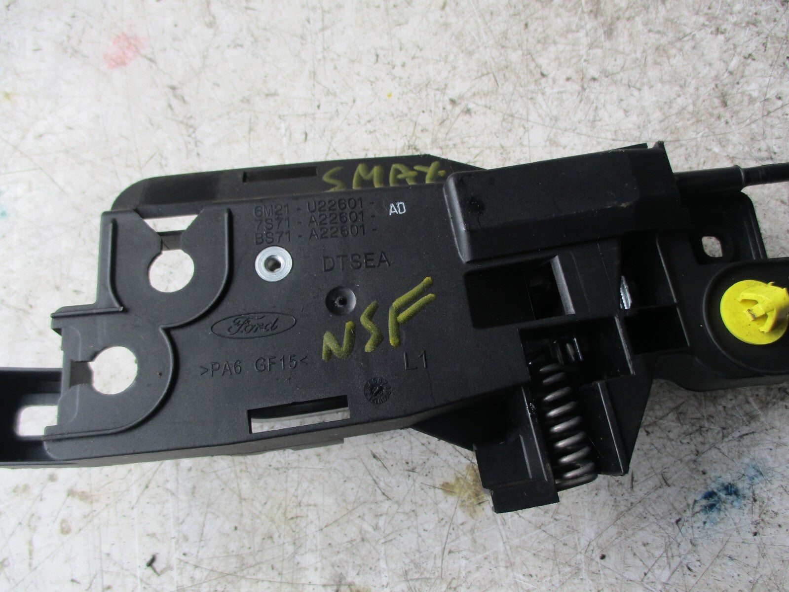 FORD S-MAX 2010 NSF REAR PASSENGER SIDE REAR DOOR HANDLE 6M21U22601