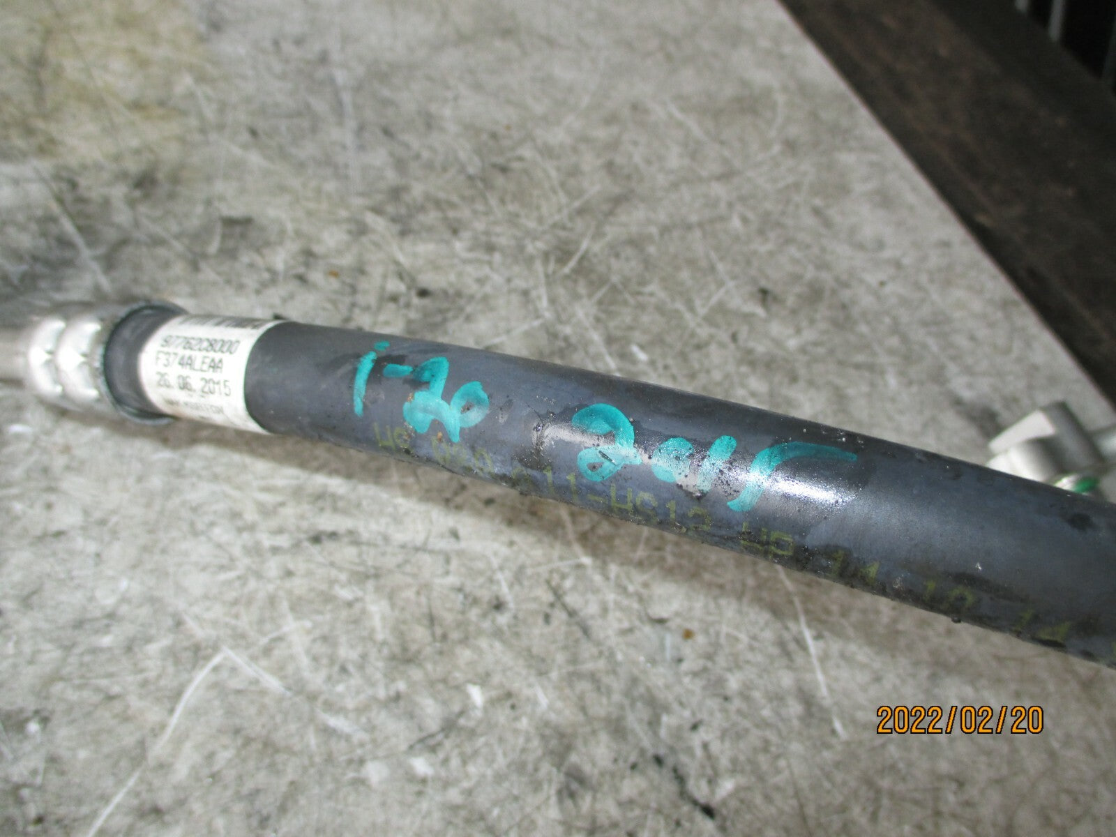 HYUNDAI I20 2016 AC AIR CONDITIONING HOSE PIPE 97762C8000