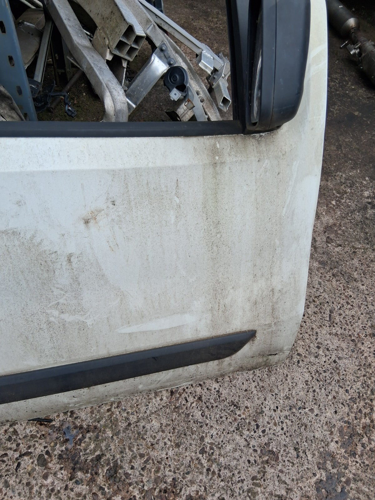 2015 PEUGEOT BIPPER OSF DRIVER SIDE FRONT RIGHT DOOR BARE WHITE WITH WING MIRROR