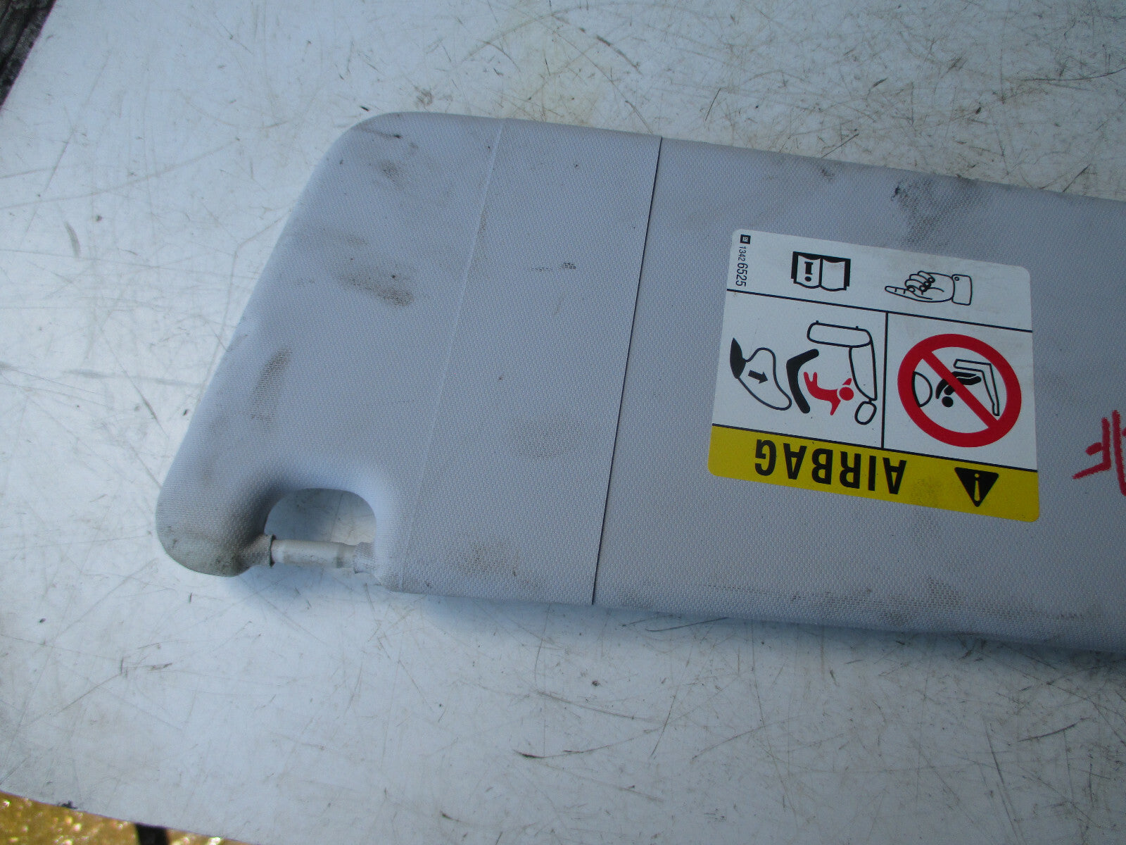 VAUXHALL CORSA E 2017 NSF PASSENGER SIDE FRONT SUN SHADE VISOR GREY 13426525