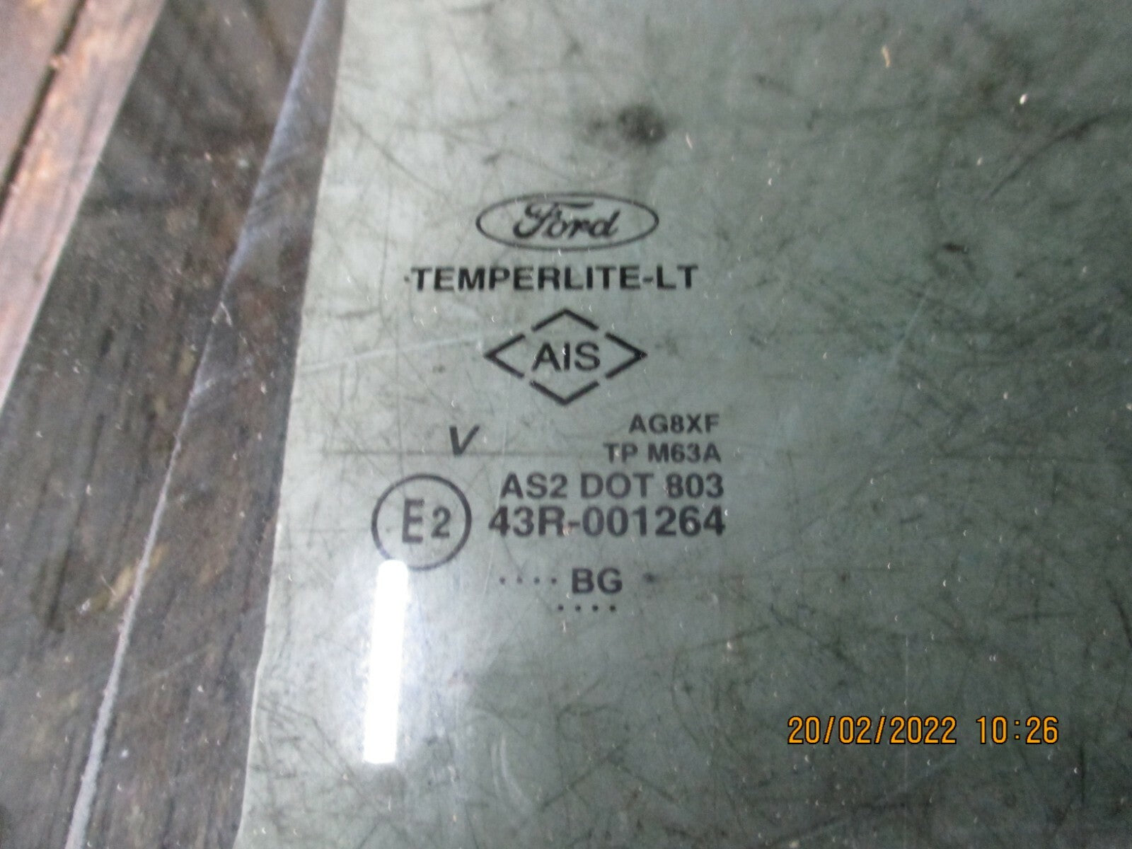 FORD ECOSPORT 2016 MK2 NSR REAR PASSENGER SIDE WINDOW GLASS