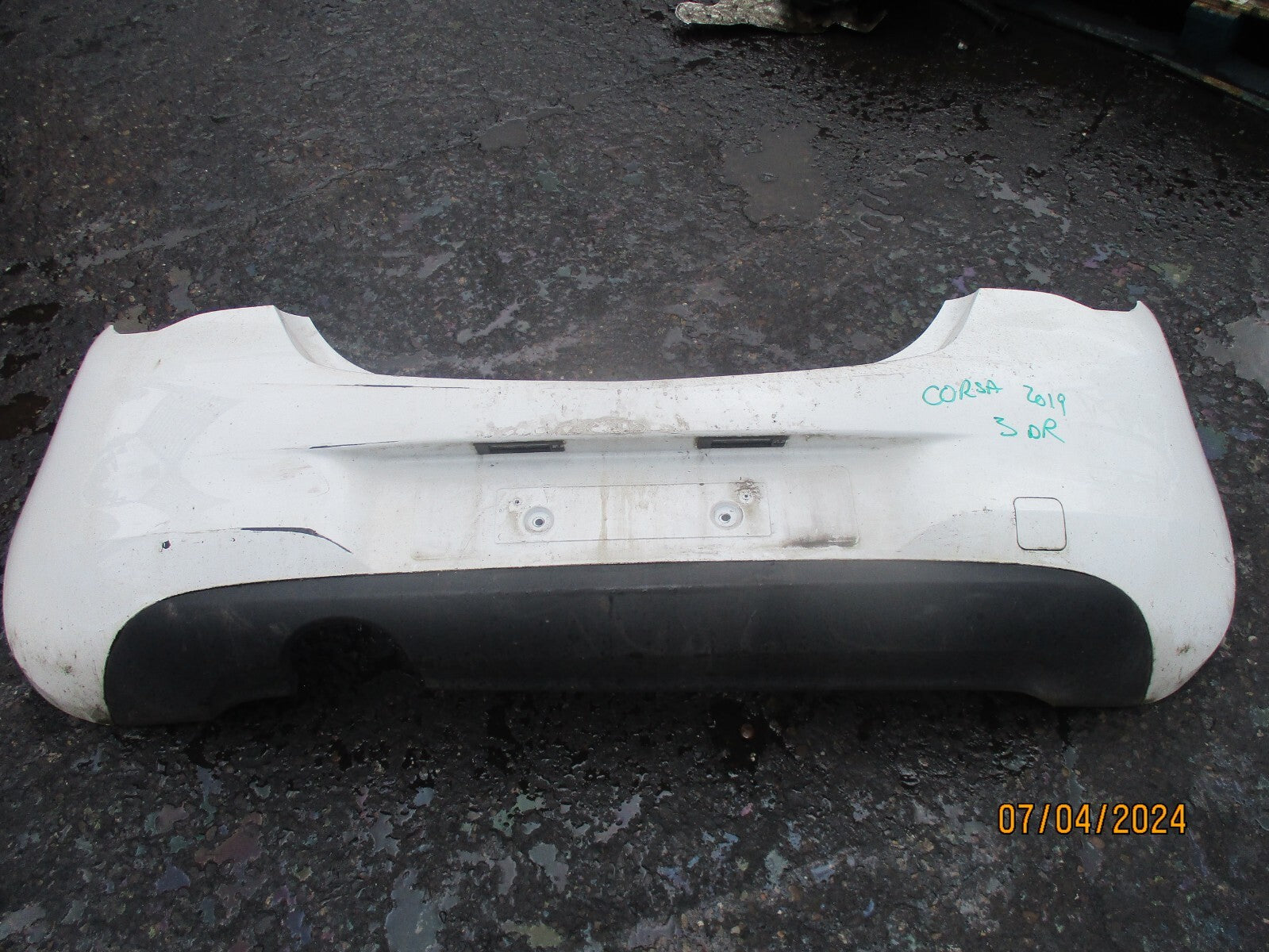 VAUXHALL CORSA E 2019 3 DOOR REAR COMPLETE BUMPER WHITE