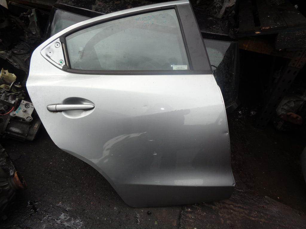 MAZDA 2 DJ MK3 2015 OSR DRIVER SIDE REAR DOOR GREY