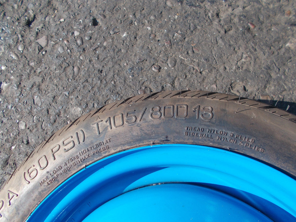 DAEWOO MATIZ KUMHO 4 STUD 13 INCH SPACE SAVER STEEL WHEEL 105/80D R13