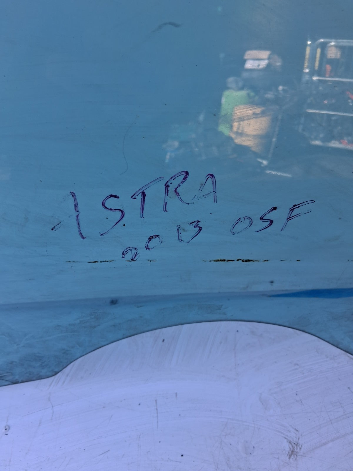 2013 VAUXHALL ASTRA OSF OFF RIGHT DRIVER SIDE FRONT WINDOW GLASS 43R001582