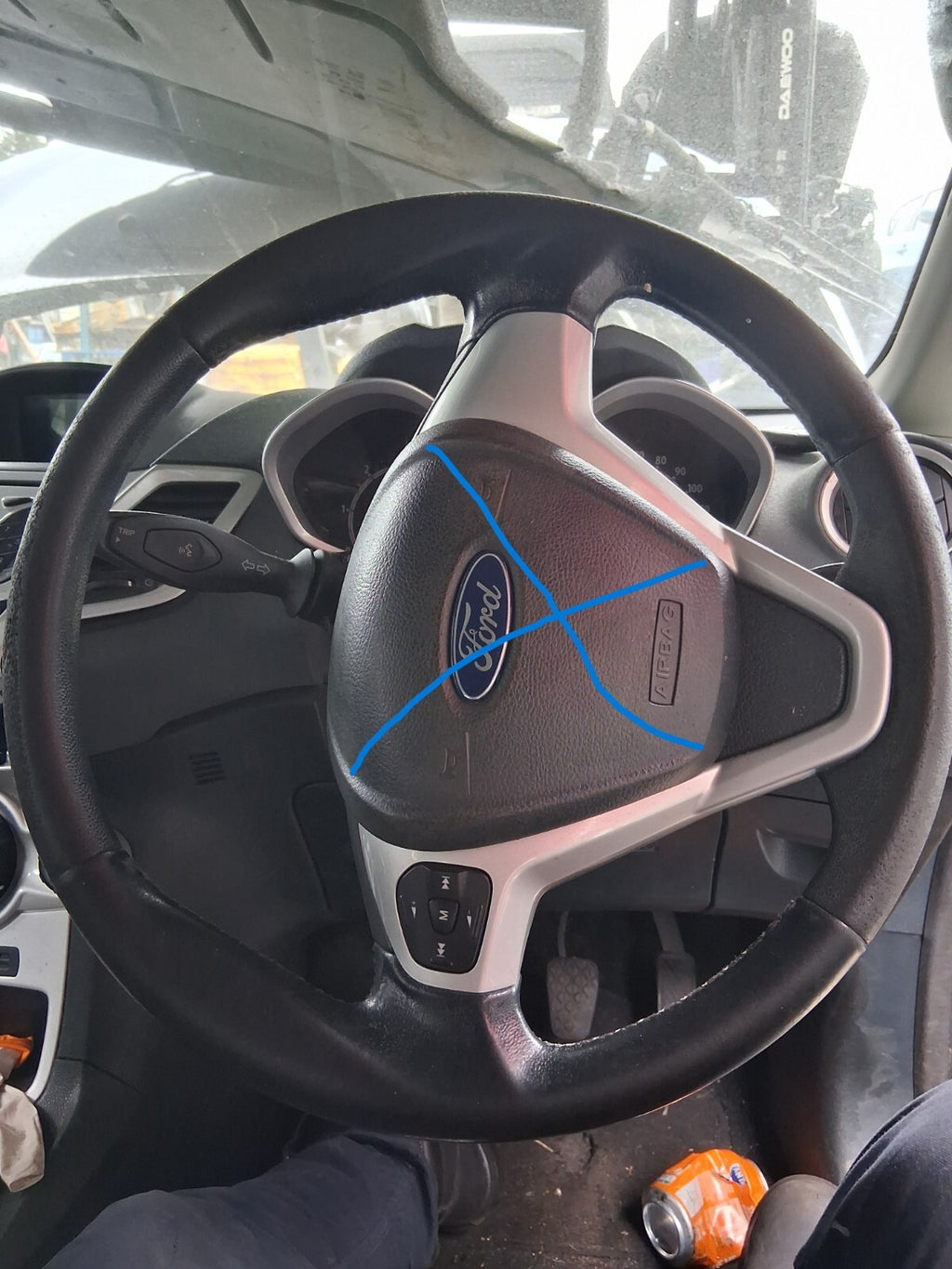 2010 FORD FIESTA MK7 MULTIFUNCTIONAL STEERING WHEEL WITHOUT AIRBAG