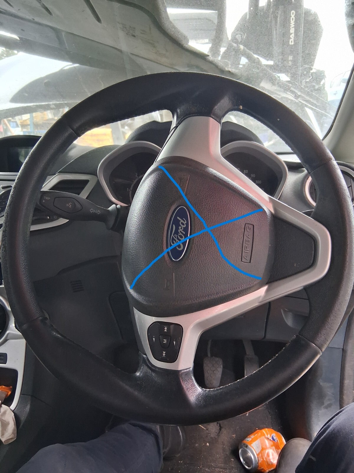 2010 FORD FIESTA MK7 MULTIFUNCTIONAL STEERING WHEEL WITHOUT AIRBAG