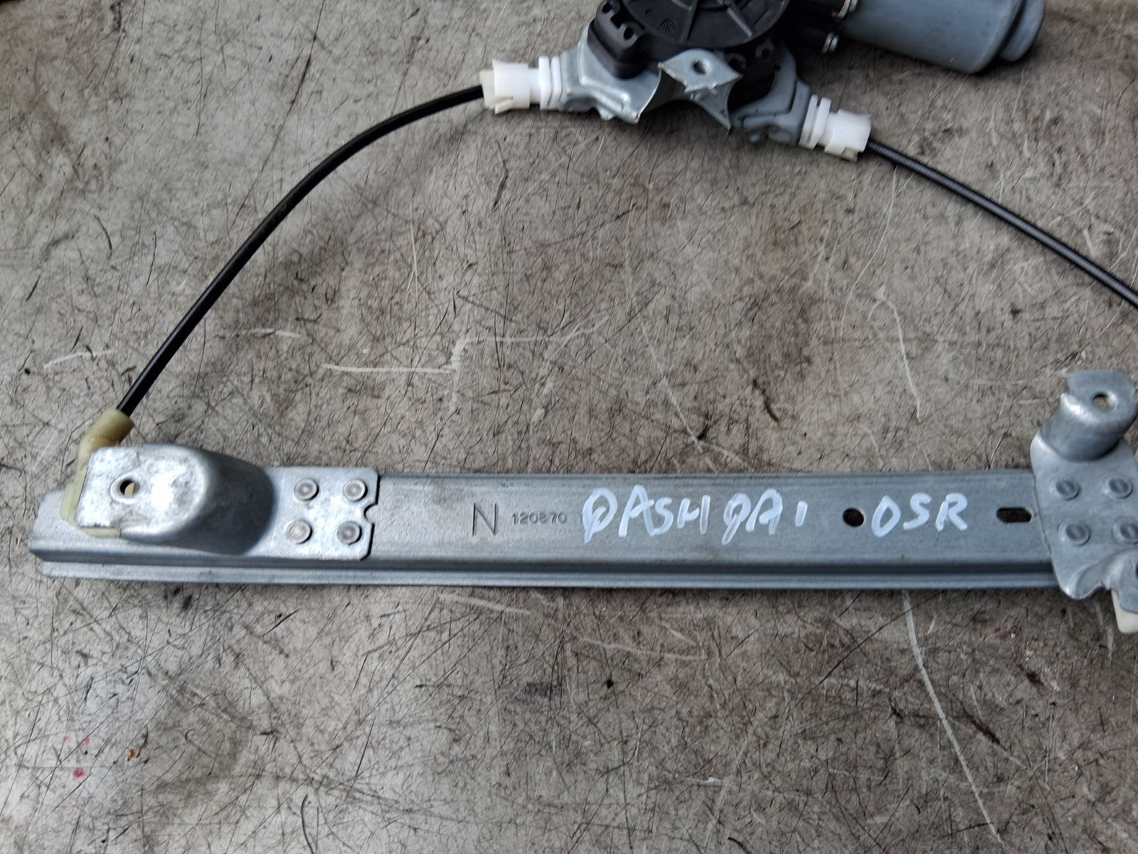 NISSAN QASHQAI J10 2012 OSR DRIVER SIDE REAR RIGHT WINDOW MOTOR REGULATOR 120870