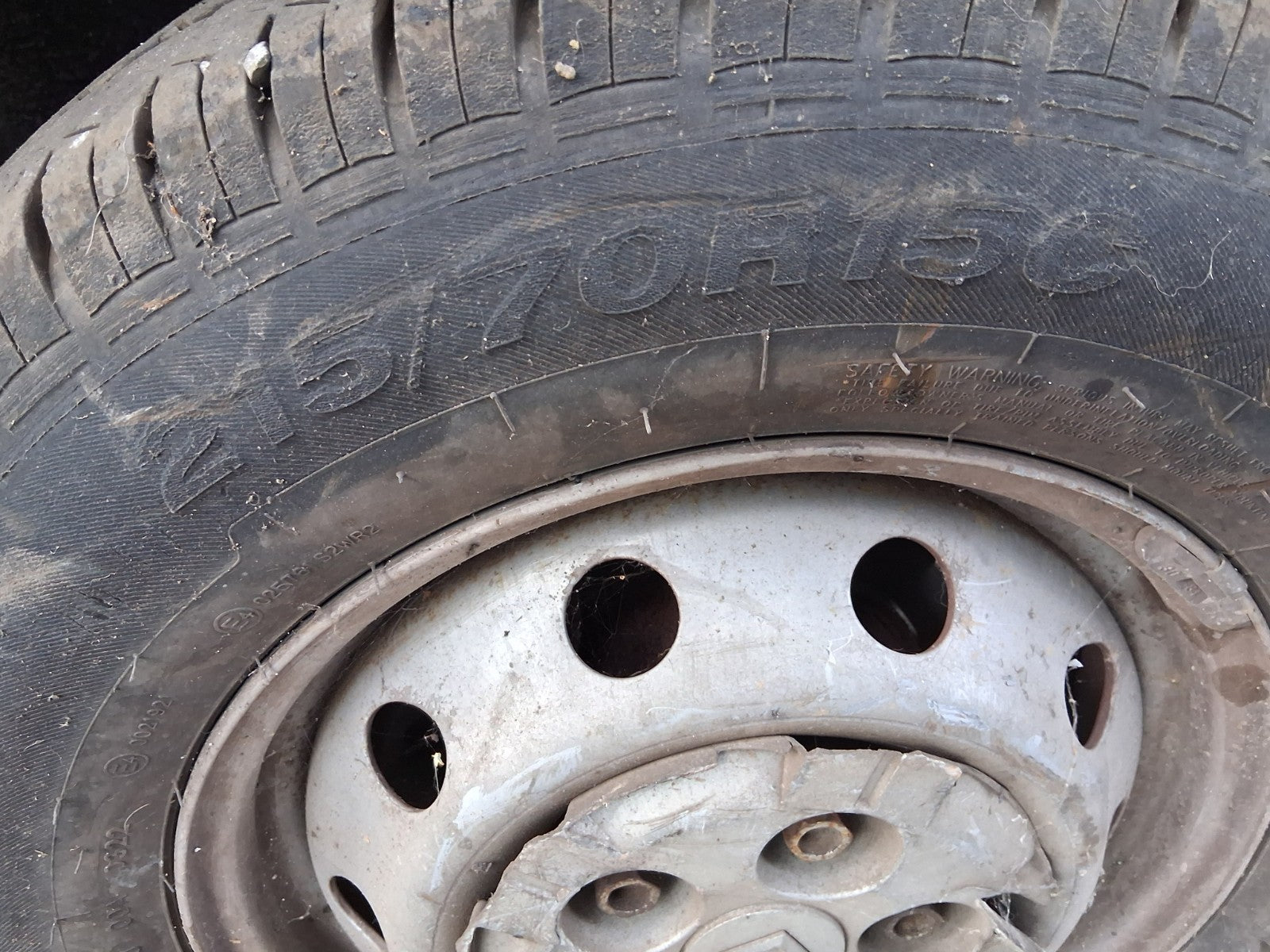 2014 CITROEN RELAY MK3 15 INCH STEEL WHEEL WITH TYRE 215/70R15C
