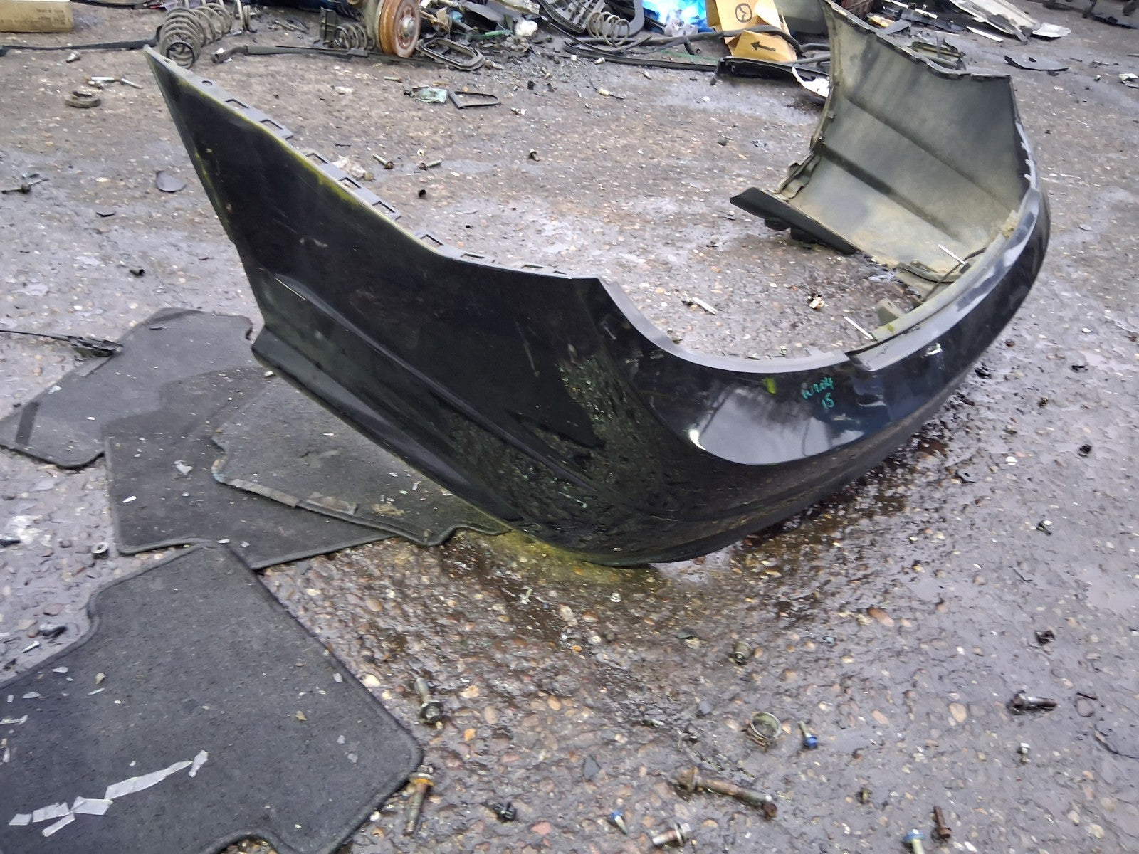 2015 MERCEDES W204 C CLASS COMPLETE REAR BUMPER BLACK