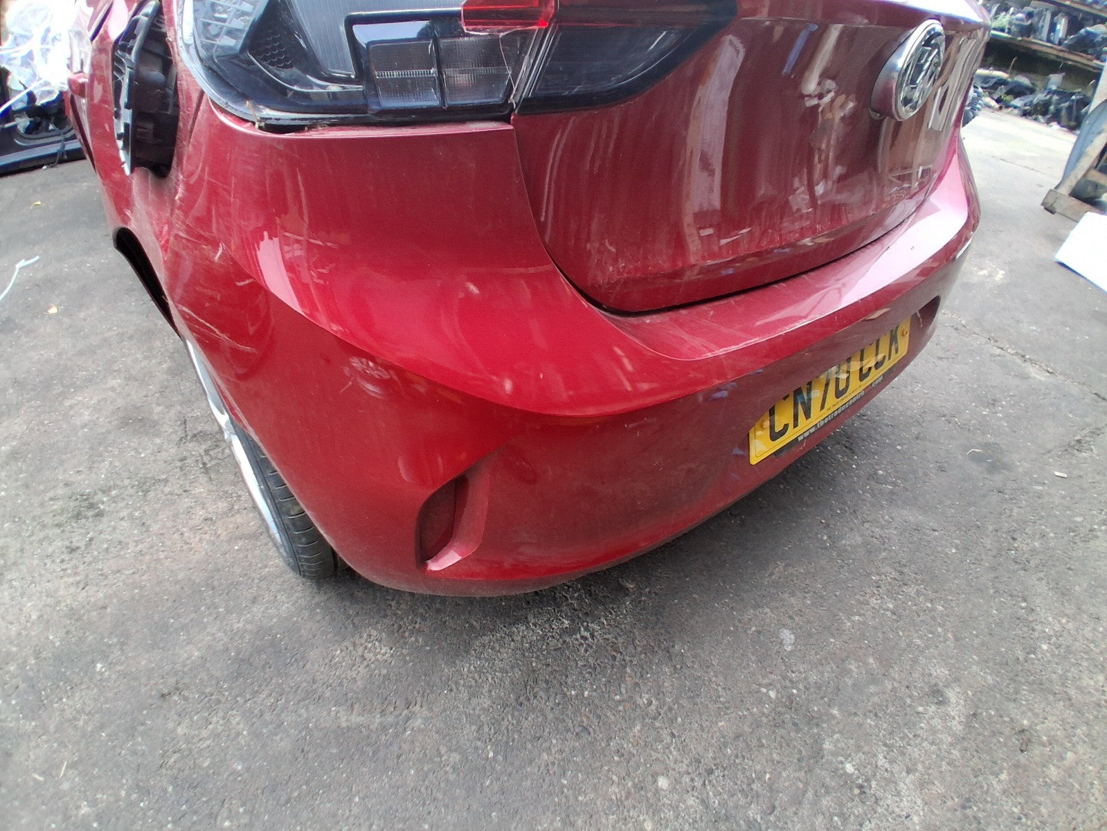 2020 VAUXHALL CORSA F HATCHBACK REAR COMPLETE BUMPER RED