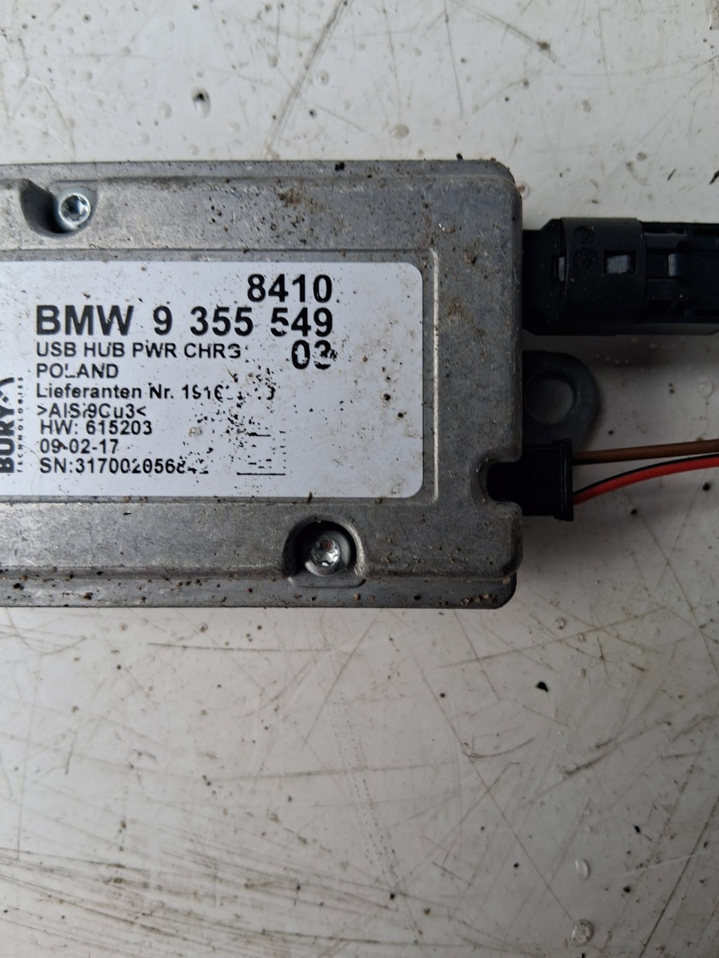 2017 BMW 3 SERIES AUX CONTROL UNIT AND HUB MODULE 84109355549