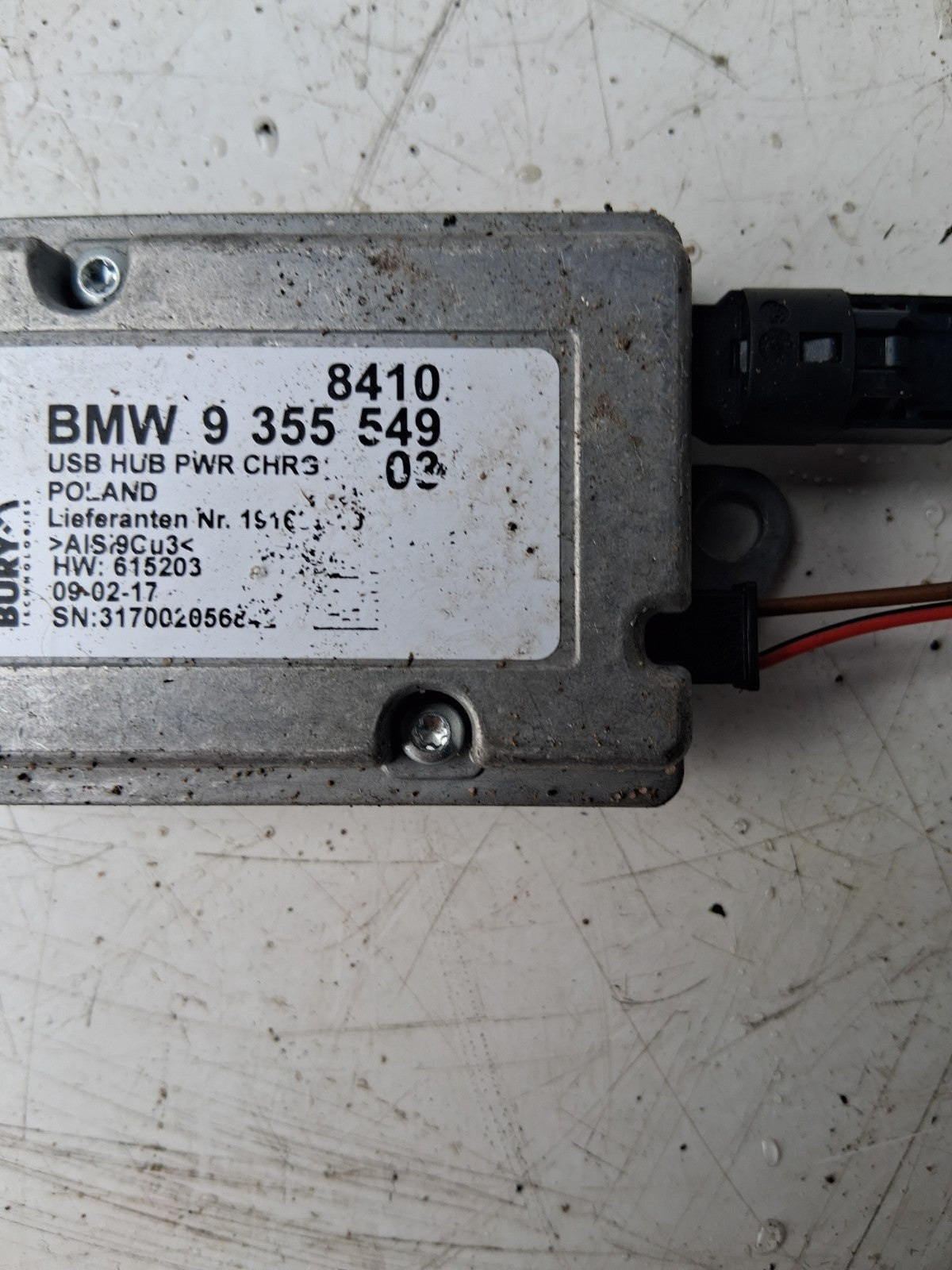 2017 BMW 3 SERIES AUX CONTROL UNIT AND HUB MODULE 84109355549