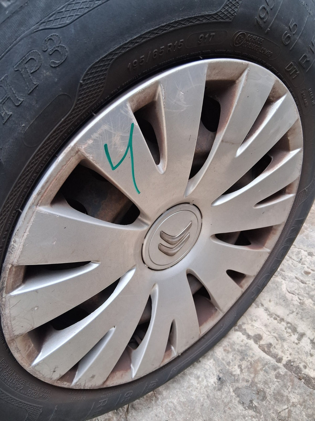 2017 CITROEN BERLINGO MK2 15 INCH STEEL WHEEL WITH TYRE 195/65R15
