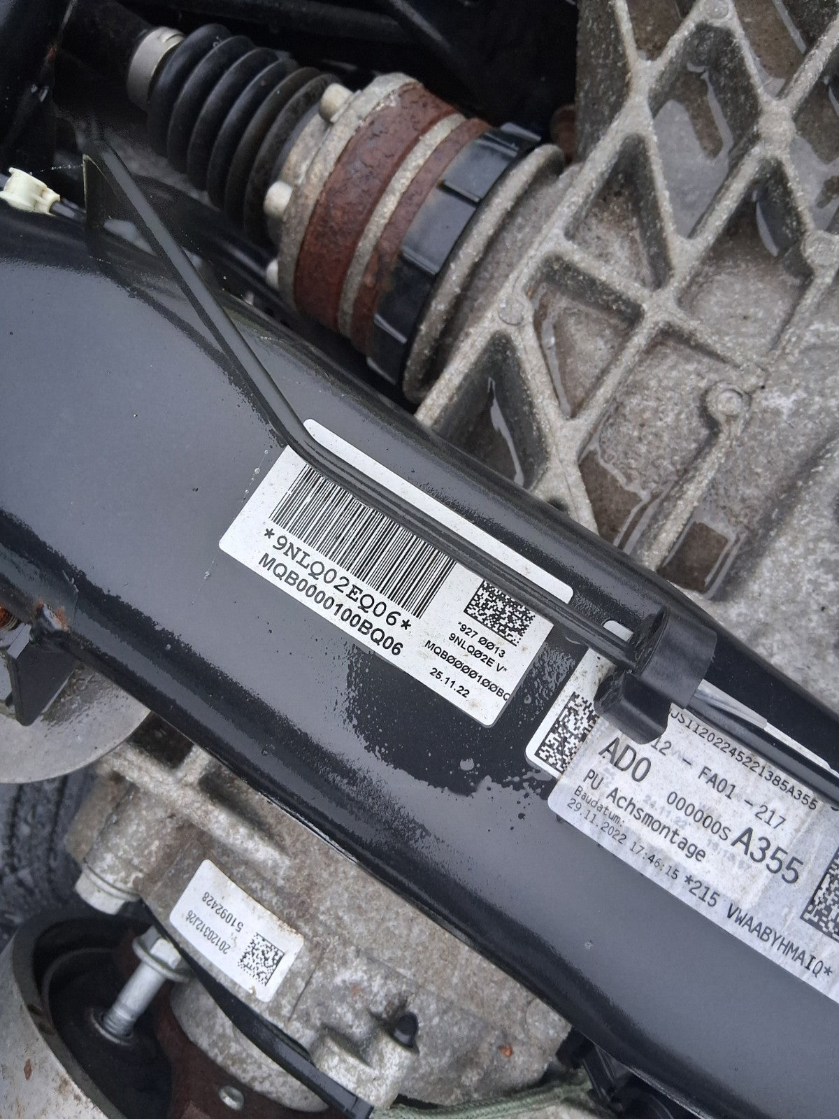 2023 VOLKSWAGEN TIGUAN 2.0 DIESEL COMPLETE REAR AXLE DIFF HUB DISC TYPE