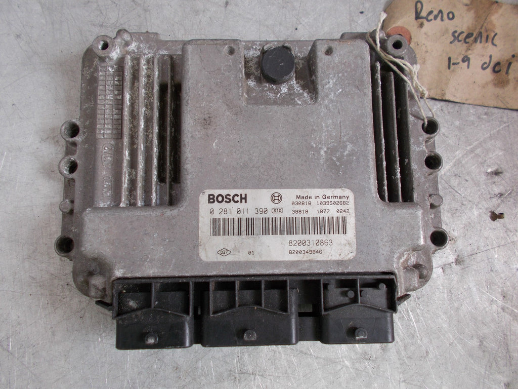 2003 RENAULT SCENIC 1.9 DCI DIESEL ENGINE ECU 0281011390 8200310863