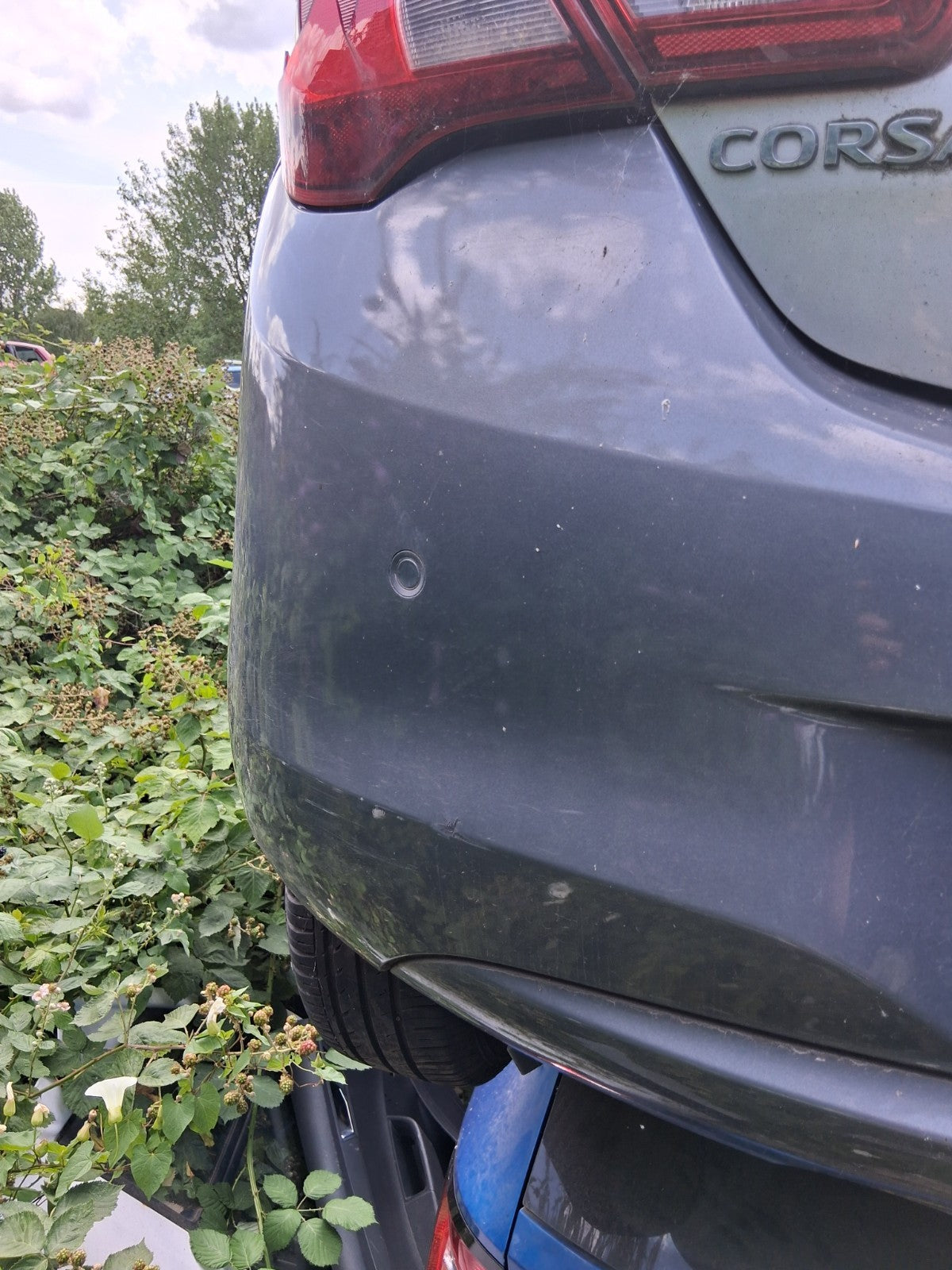 2017 VAUXHALL CORSA E 3 DOOR COMPLETE REAR BUMPER SILVER METALLIC 176