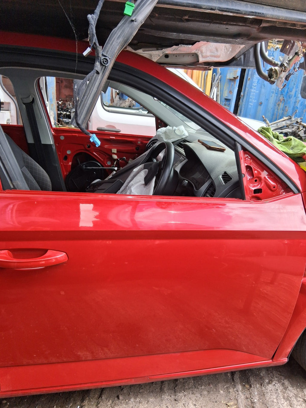 2019 SKODA FABIA MK3 NJ HATCHBACK OSF DRIVER SIDE FRONT BARE DOOR CORIDA RED F3K