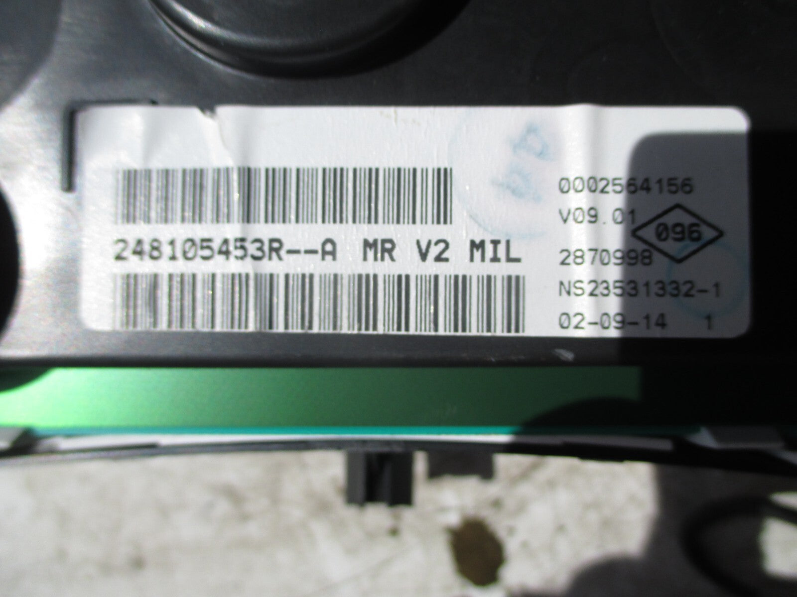 DACIA SANDERO LOGAN 2016 SPEEDOMETER CLUSTER 248105453R