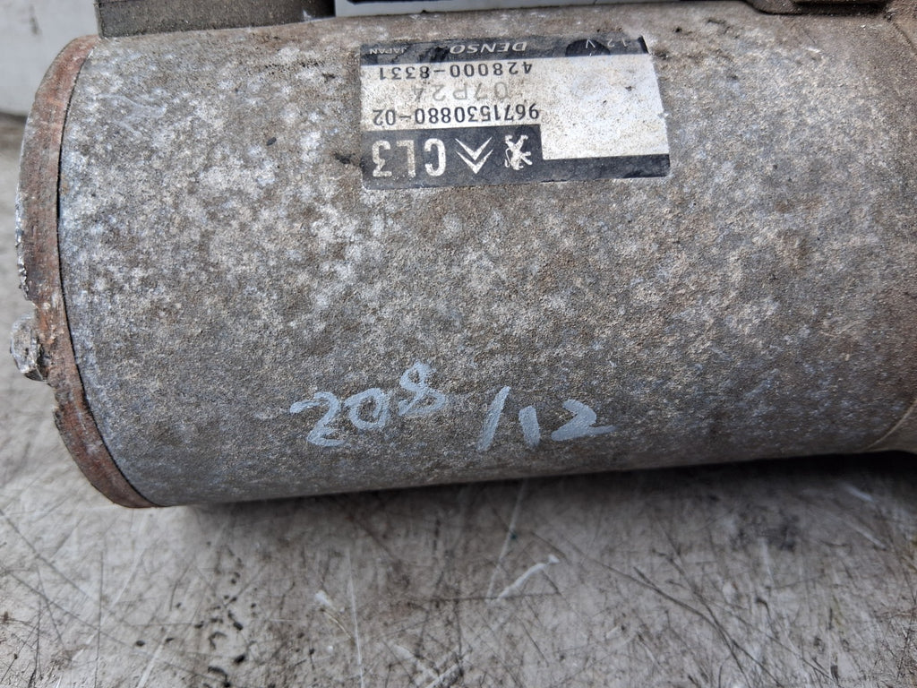 2012 PEUGEOT 208 1.2 PETROL STARTER MOTOR 9671530880