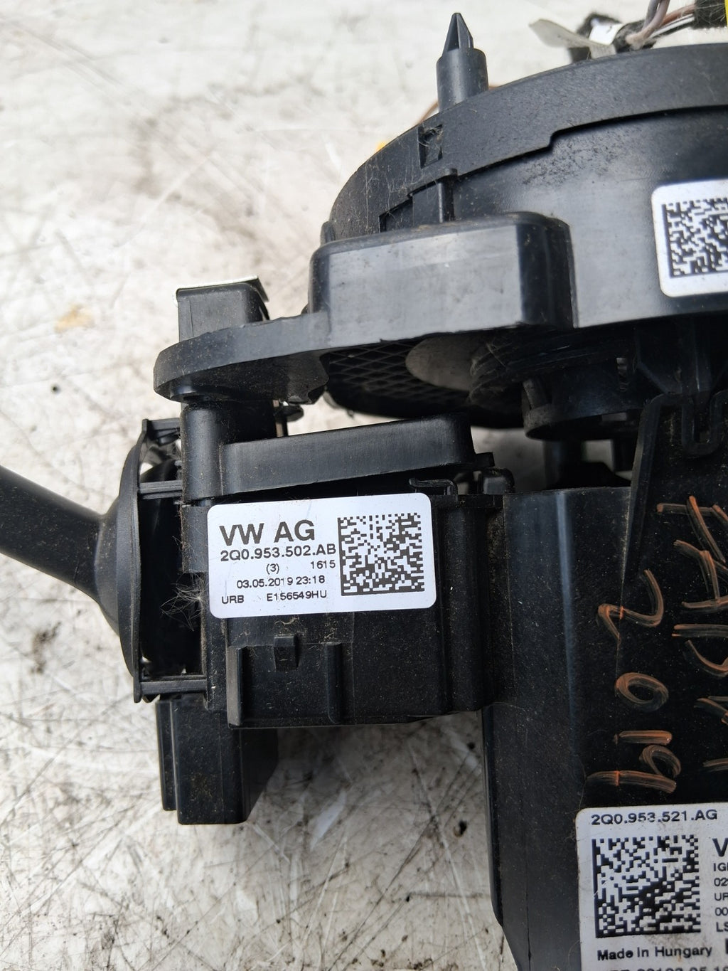 2019 SKODA FABIA WIPER INDICATOR STALK SWITCH SQUIB 2Q0959653