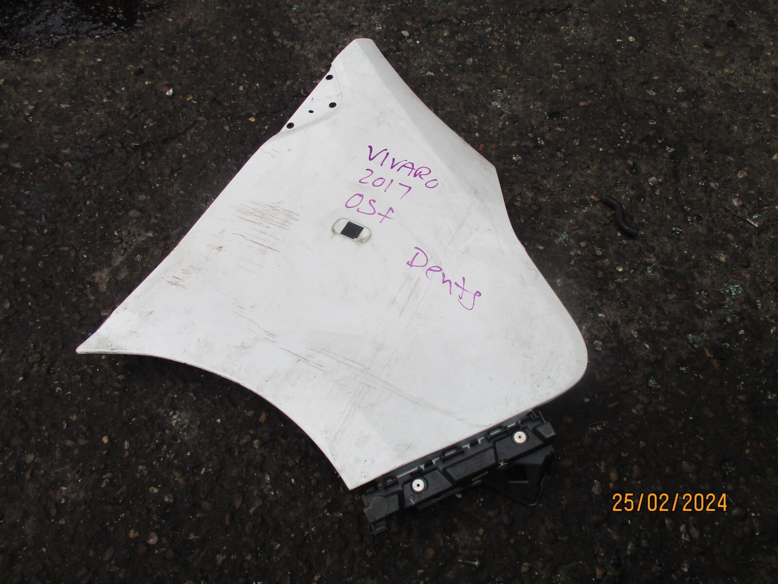 VAUXHALL VIVARO X82 MK2 2017 OS DRIVER SIDE WING PANEL WHITE