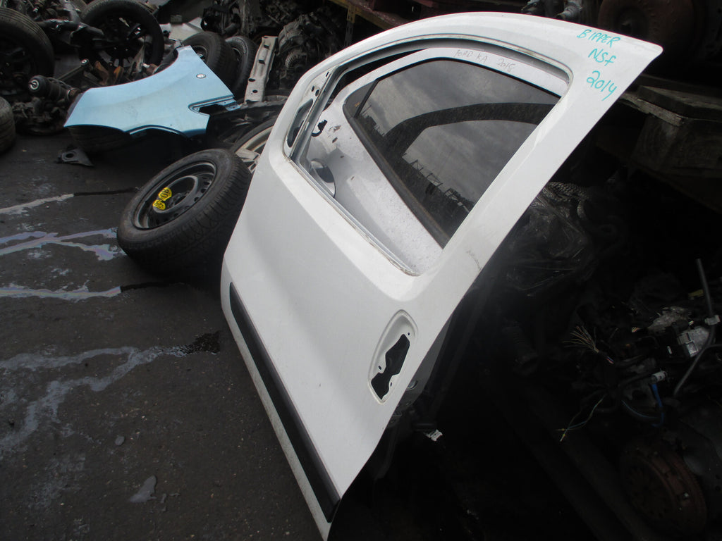PEUGEOT BIPPER 2014 NSF PASSENGER SIDE FRONT BARE DOOR WHITE