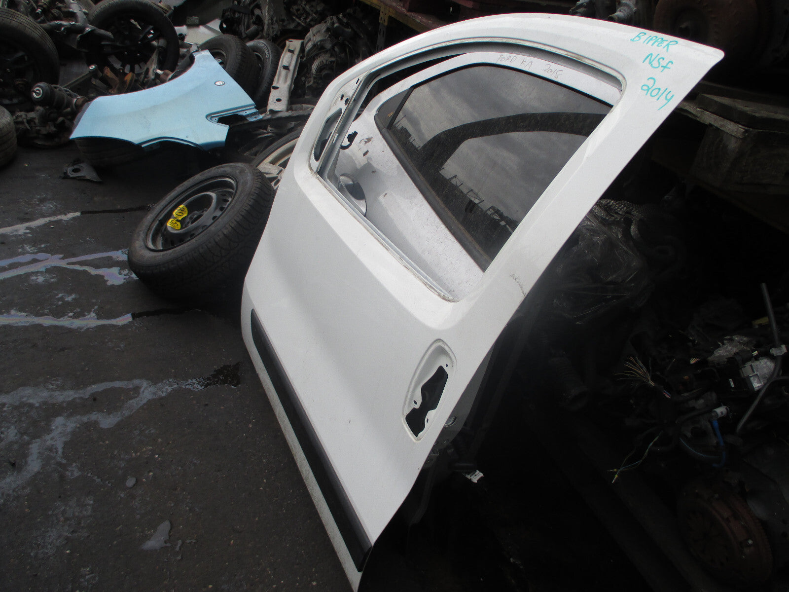 PEUGEOT BIPPER 2014 NSF PASSENGER SIDE FRONT BARE DOOR WHITE