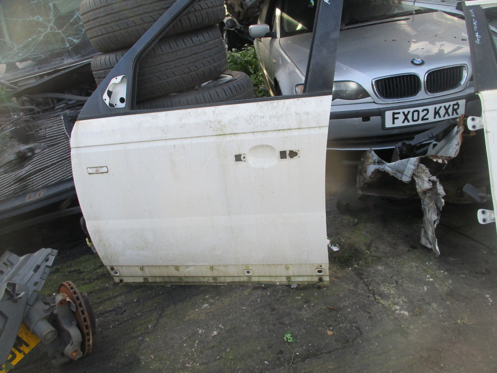 2009 RANGE ROVER SPORT l320 NSF PASSENGER SIDE FRONT BARE DOOR WHITE LRC 909