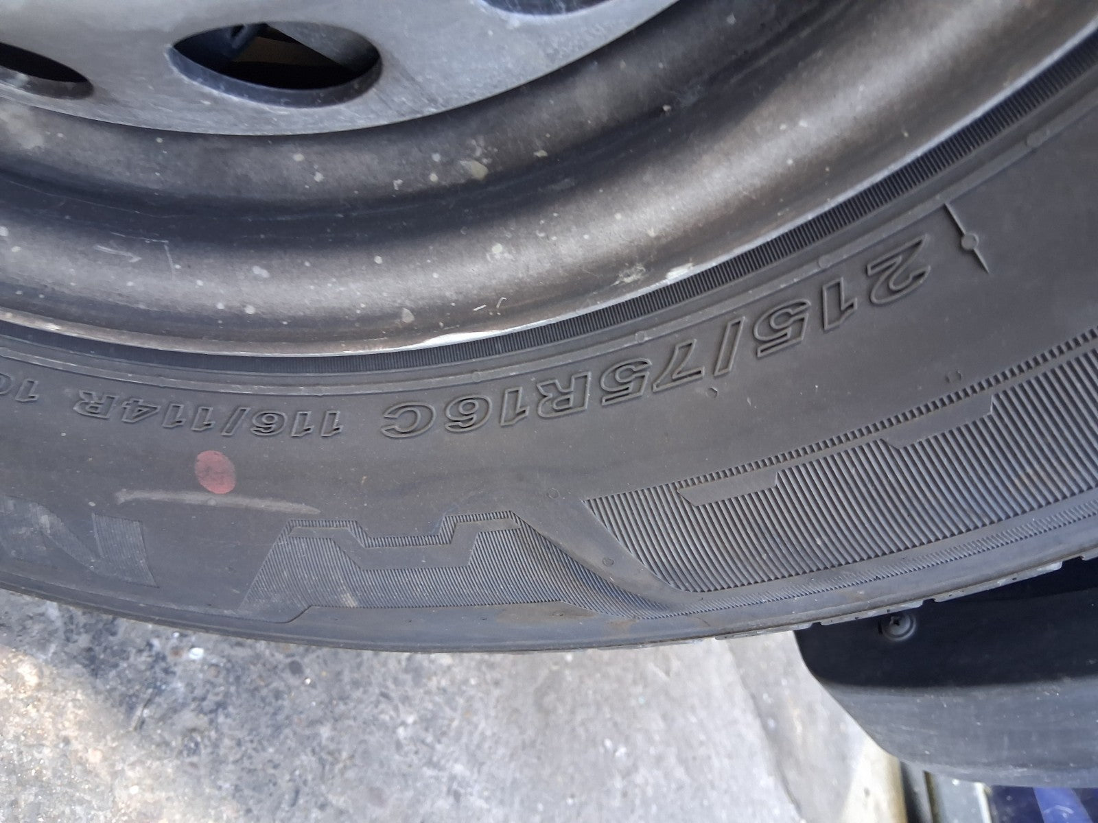 2025 CITROEN RELAY MK3 16 INCH STEEL WHEEL WITH TYRE 215/75R16C REF 4