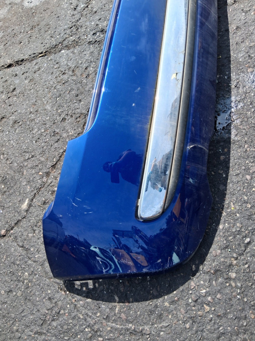 2010 FIAT 500 LOUNGE MK1 COMPLETE REAR BUMPER BLUE MAGNETICO 599/A