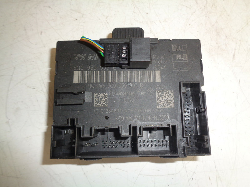 AUDI A3 8V S LINE 2017 OSF DRIVER SIDE FRONT DOOR CONTROL MODULE 5Q0959593E