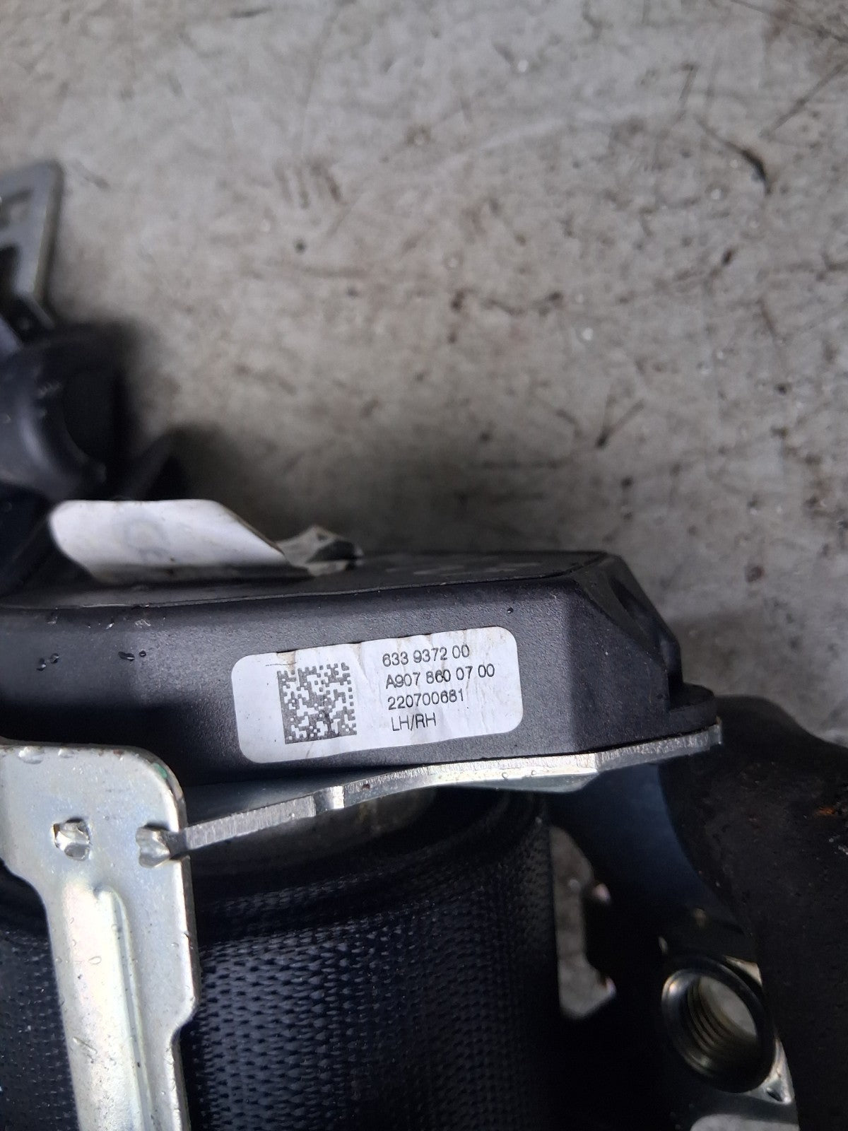 2023 MERCEDES SPRINTER W907 NSF PASSENGER SIDE FRONT LEFT SEAT BELT A9078600700