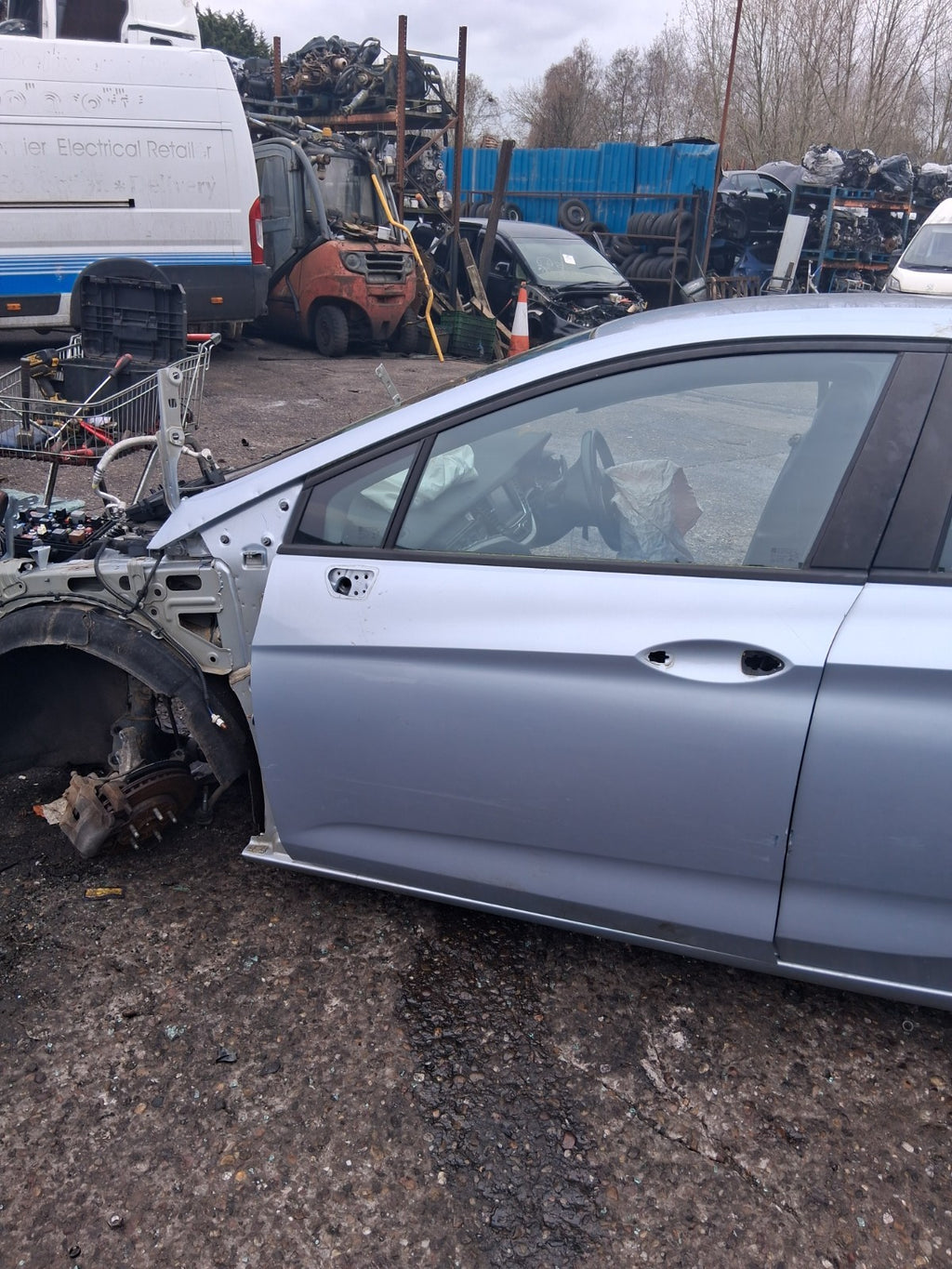 2019 VAUXHALL ASTRA K NSF PASSENGER SIDE FRONT LEFT QUARTER PANEL SILVER Z189