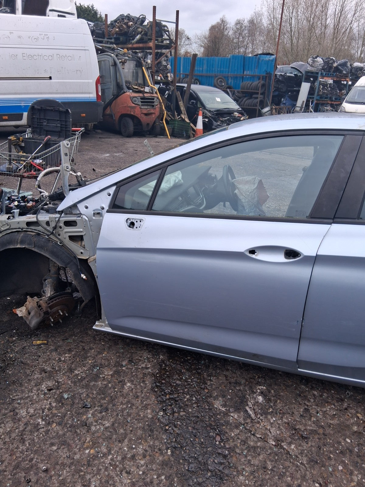 2019 VAUXHALL ASTRA K NSF PASSENGER SIDE FRONT LEFT QUARTER PANEL SILVER Z189