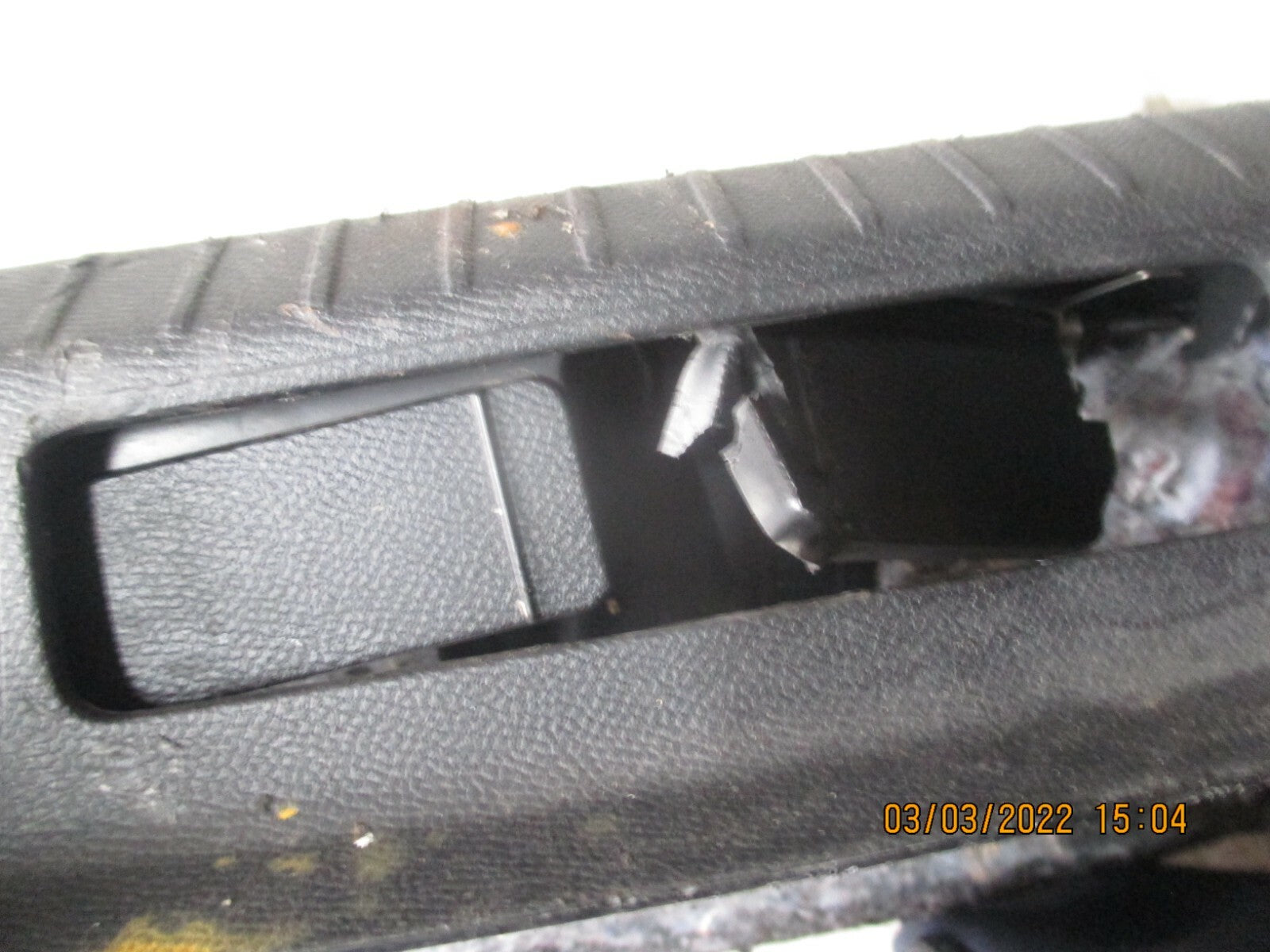 VAUXHALL CORSA F 2019 TAILGATE LOWER INTERIOR TRIM LOCK COVER PANEL DAMAGED