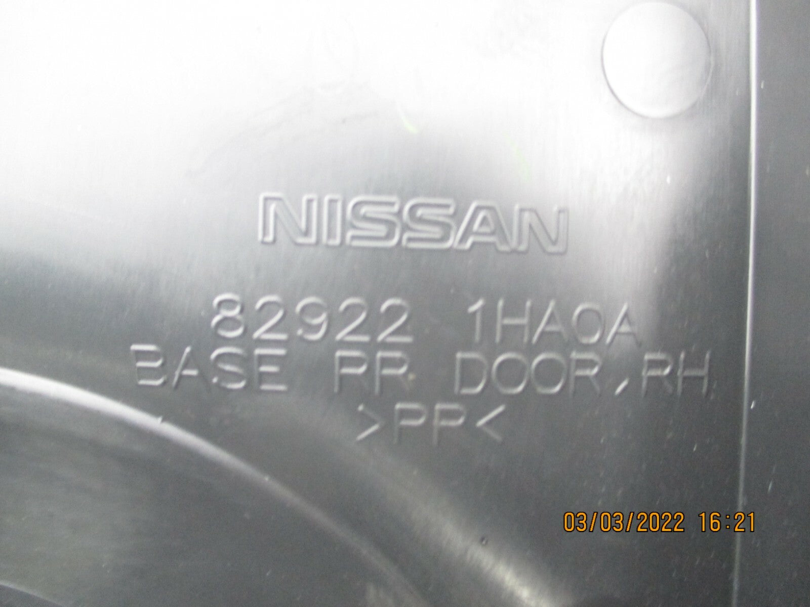 NISSAN MICRA 2014 K13 5DR OSR DRIVER SIDE REAR DOOR CARD