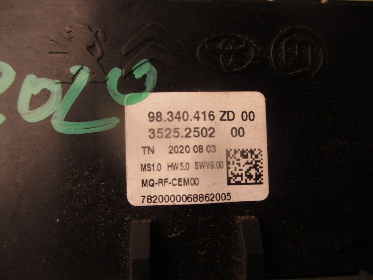 2020 TOYOTA PROACE CITY AC AIR CON HEATER CLIMATE CONTROL UNIT 98340416ZD