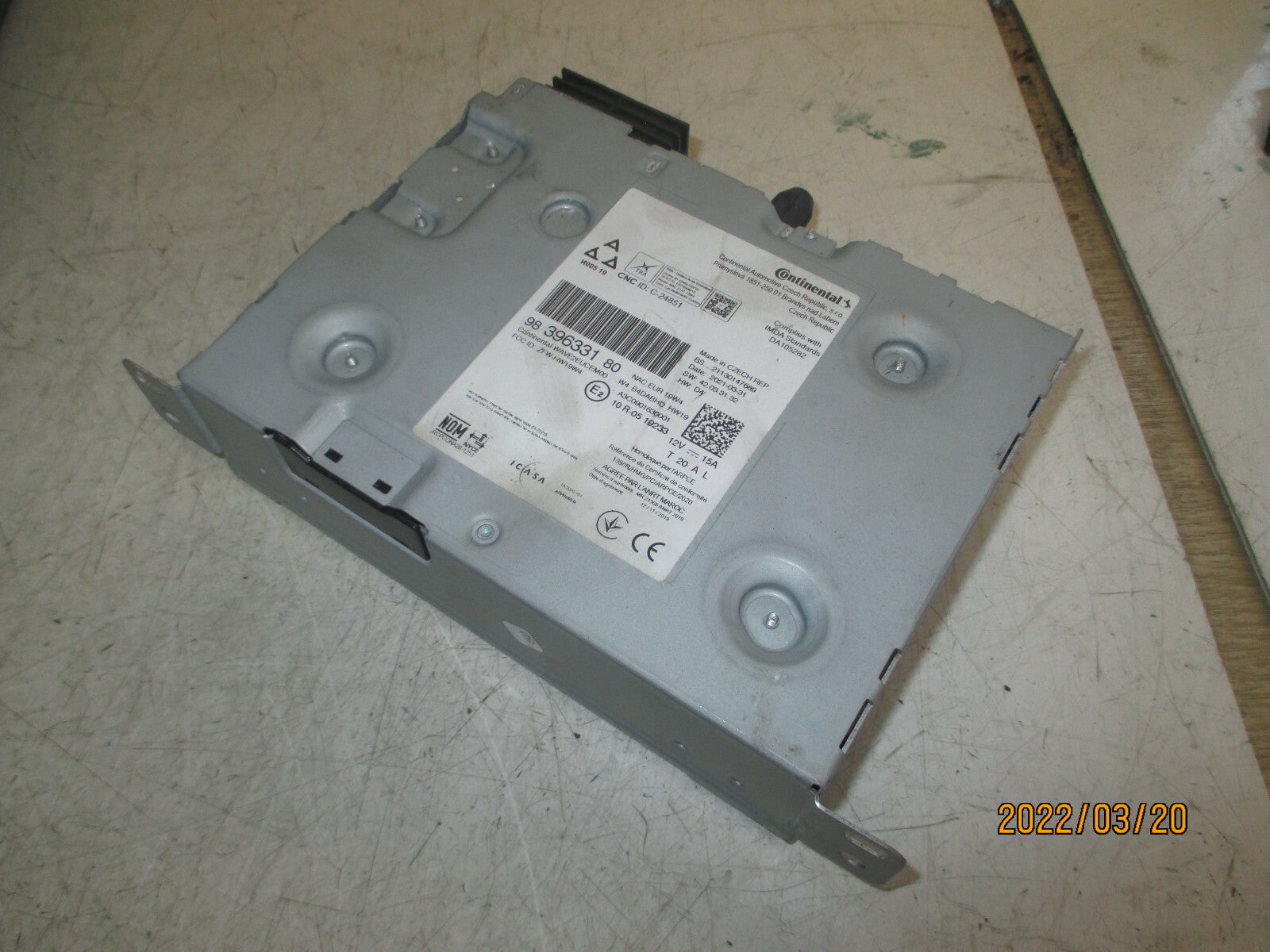 CITROEN C4 MK3 2021 RADIO SAT NAV HEAD UNIT 9839633180