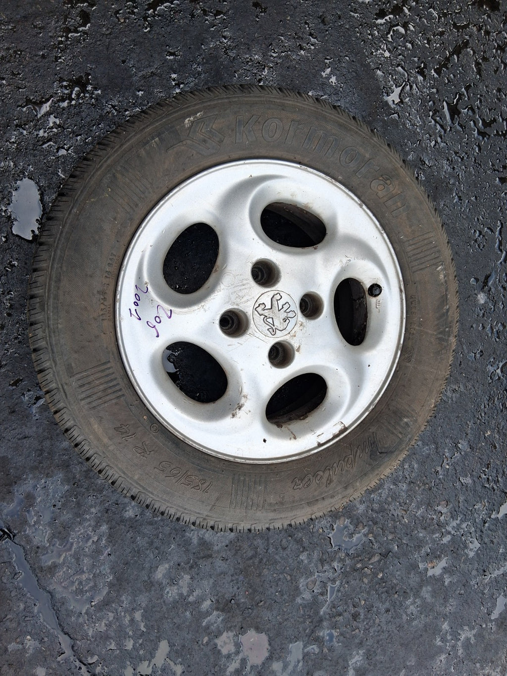 2001 PEUGEOT 206 14 INCH ALLOY WHEEL WITH TYRE 185/65R14
