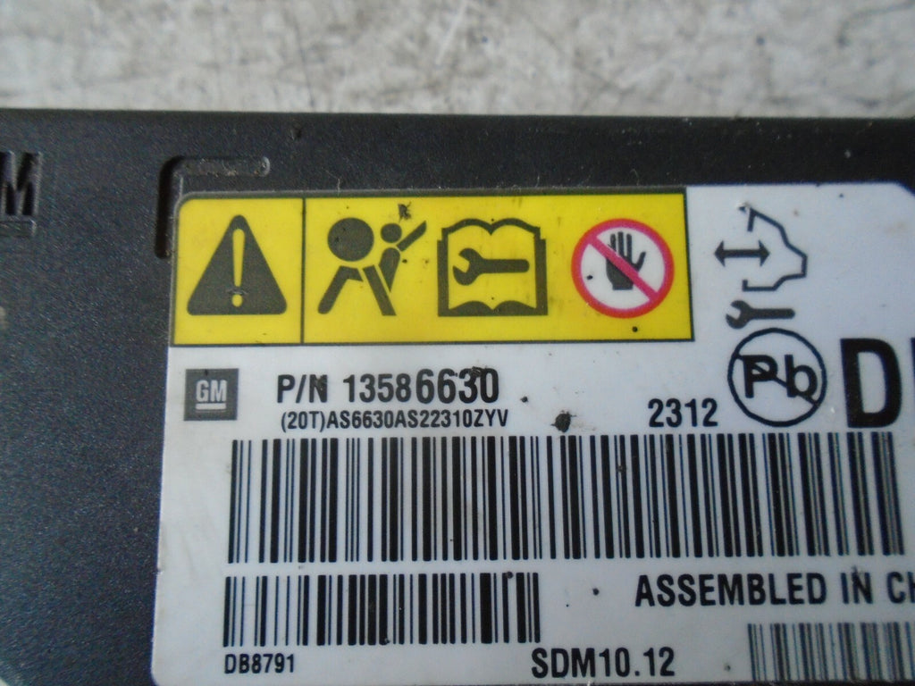 VAUXHALL MOKKA 2013 MK1 J13 AIRBAG CONTROL MODULE 13586630