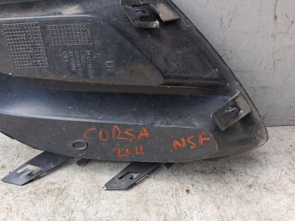 VAUXHALL CORSA D 2011 NSF PASSENGER SIDE FRONT LEFT FOG GRILLE 475498858