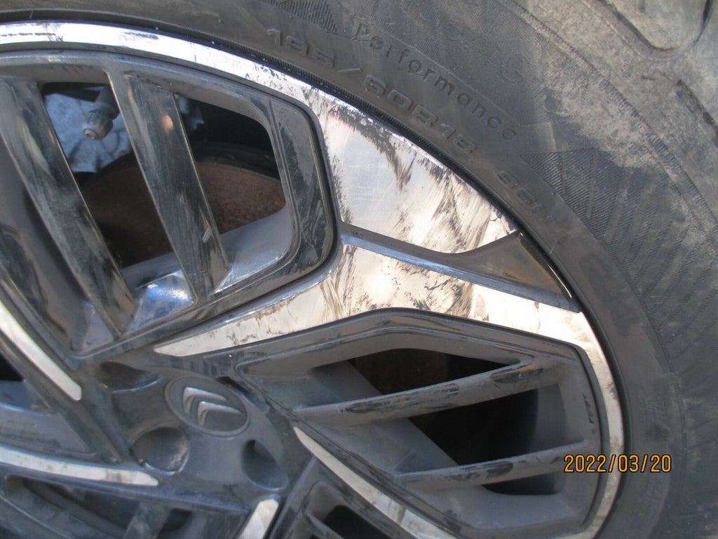 CITROEN C4 MK3 2021 18 INCH DIAMOND CUT ALLOY WHEEL WITH TYRE 195/60R18 REF 1